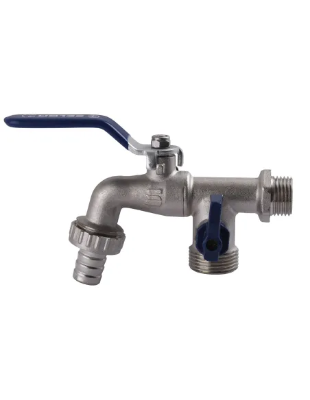 Кран шаровий Selba SL4086 1/2х3/4х3/4 (поливальний, подвійний) - 1