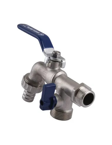 Кран шаровий Selba SL4086 1/2х3/4х3/4 (поливальний, подвійний) - 2