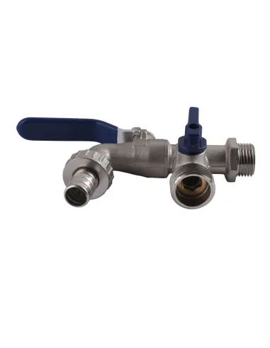 Кран шаровий Selba SL4086 1/2х3/4х3/4 (поливальний, подвійний) - 3