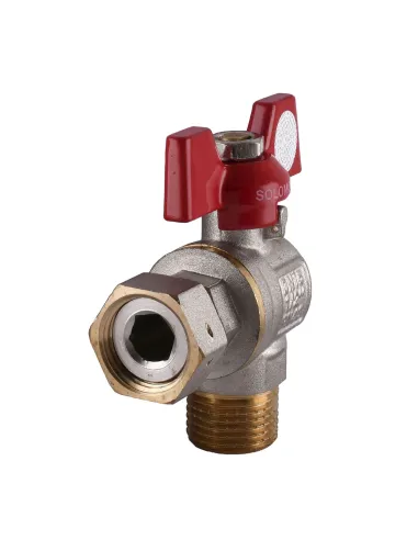 Кран шаровой угловой для подключения газового котла Solomon 160402 1/2 дюйма, НВ, PN40 - 2