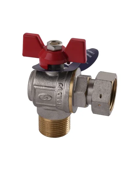 Кран шаровий Solomon 160402 3/4 нв PN40, кутовий, для підключення газового котла - 1