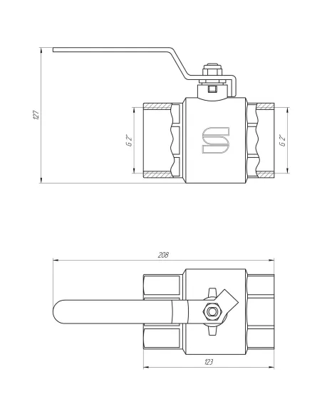 Кран шаровой Selba SL 1506 2, вв, кр - 3 Кран шаровой Selba SL 1506 2, вв, кр - 3