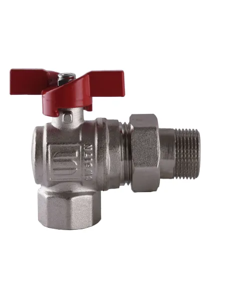 Кран шаровий Selba SL 1543 3/4 кб (з американкою, кутовий) - 1