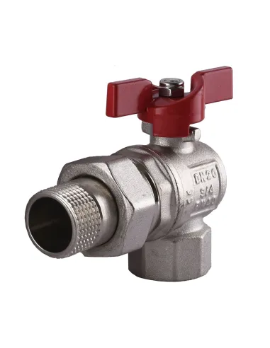 Кран шаровий Selba SL 1543 3/4 кб (з американкою, кутовий) - 2