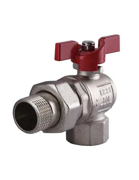 Кран шаровий Selba SL 1543 3/4 кб (з американкою, кутовий) - 2