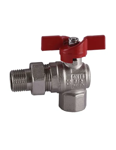 Кран шаровой Selba SL 1543 1/2 кб, с американкой, угловой - 1