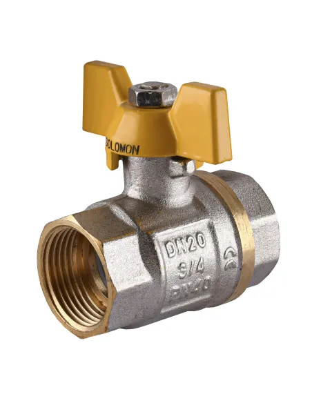 Кран шаровой прямой Solomon B1007 3/4 дюйма, ВВ, ЖБ, PN40 - 1 Кран шаровой прямой Solomon B1007 3/4 дюйма, ВВ, ЖБ, PN40 - 1