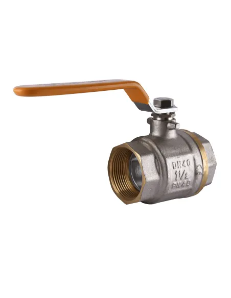 Кран шаровой прямой Solomon В1001 1 1/2 дюйма, ВВ, ЖР, PN40 - 1