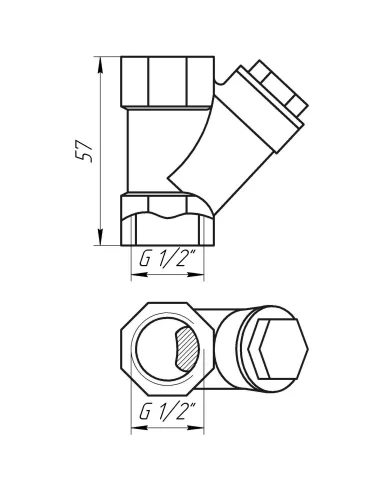 Фильтр грубой очистки угловой Solomon S 8010 1/2 дюйма Super - 5