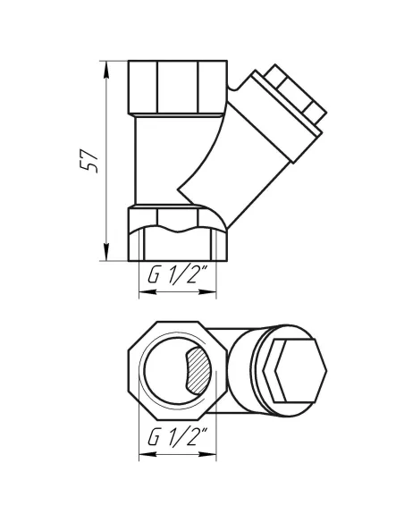 Фильтр грубой очистки угловой Solomon S 8010 1/2 дюйма Super - 5