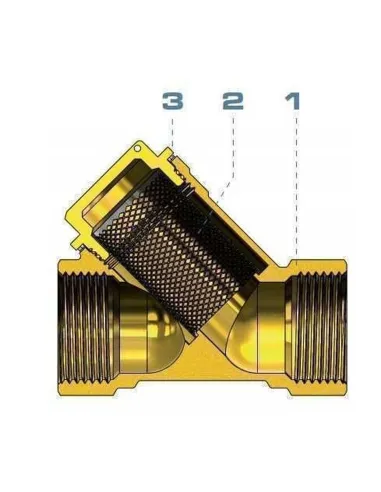 Фильтр грубой очистки Selba SL 1512 1/2 дюйма, угловой, с ушком - 4