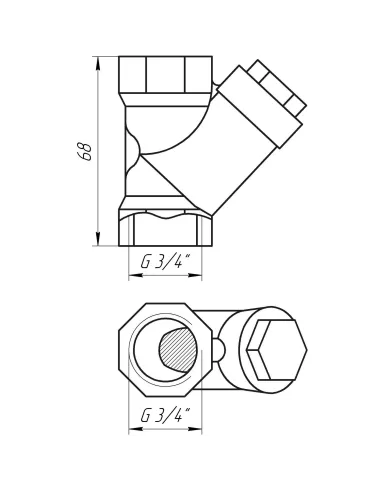 Фильтр грубой очистки угловой Arco 3/4 дюйма 01831 - 5