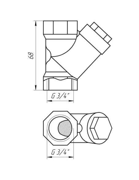 Фильтр грубой очистки угловой Arco 3/4 дюйма 01831 - 5