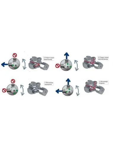 Кран приладовий Arco CQ4105 AntiLime A80TWIN 1/2х1/2, кутовий, кульовий, подвійний - 7