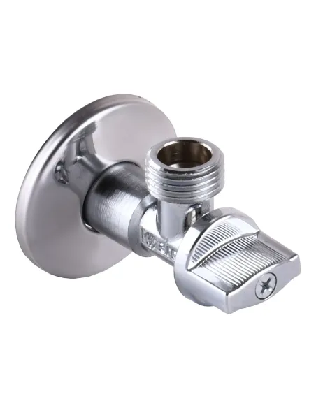 Кран приладовий Arco NOV91MAC 1/2х1/2, кутовий, кульовий, з металевою ручкою - 1