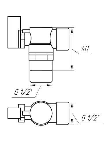 Приборный кран шаровой угловой Solomon A7172 1/2 х 1/2 дюйма - 3