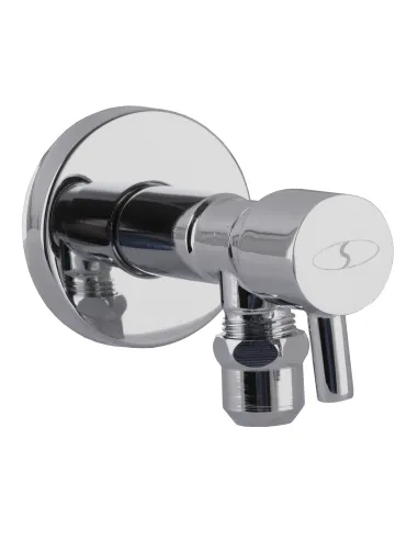 Приборный кран полуоборотный угловой Solomon Lazer 7076 1/2 х 3/8  дюйма, с цангой - 6