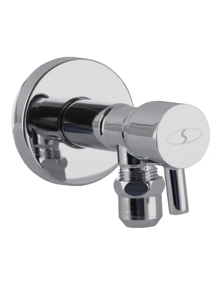 Приборный кран полуоборотный угловой Solomon Lazer 7076 1/2 х 3/8  дюйма, с цангой - 6