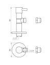 Приборный кран полуоборотный угловой Solomon Lazer 7076 1/2 х 3/8  дюйма, с цангой - 8