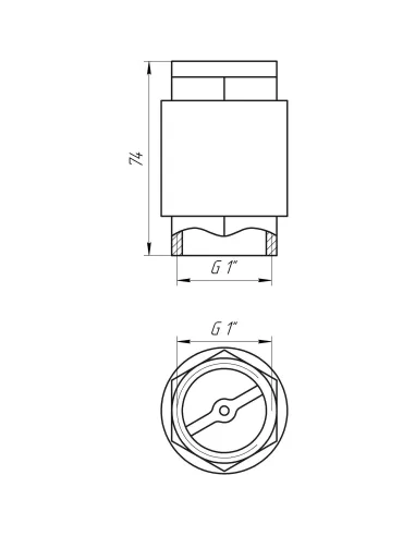Клапан обратного хода воды Selba SL 1541 1, с латунным штоком - 5