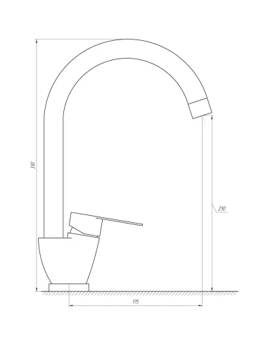 Змішувач для кухні MixMIRA MSM-203S, нержавіюча сталь - 4