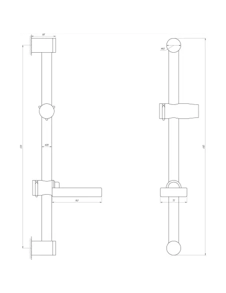 Душевая стойка Dishi STD812, латунь, хром - 5