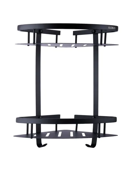 Полка для ванной Globus Lux BS8422 двойная, угловая - 1 Полка для ванной Globus Lux BS8422 двойная, угловая - 1