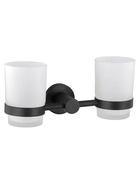 Стакан для ванной комнаты двойной Globus Lux BS8428 нержавеющая сталь - 1