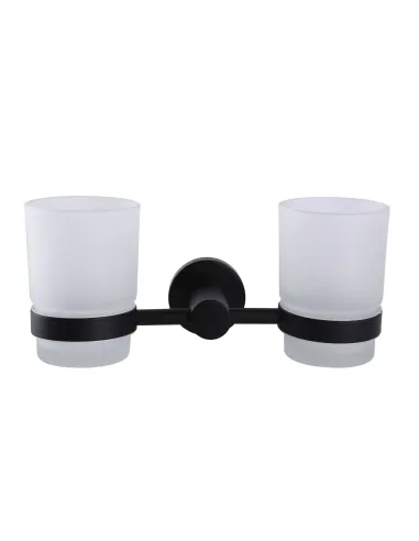 Стакан для ванной комнаты двойной Globus Lux BS8428 нержавеющая сталь - 2