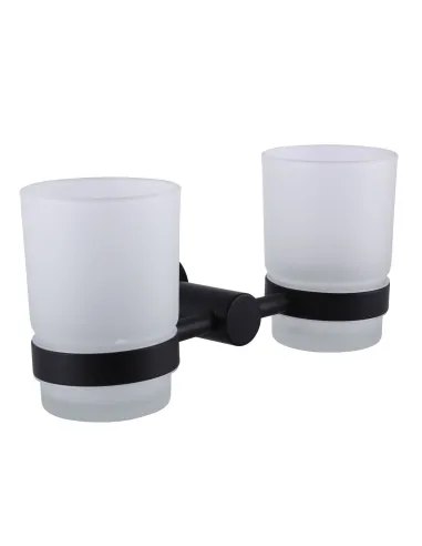 Стакан для ванной комнаты двойной Globus Lux BS8428 нержавеющая сталь - 3