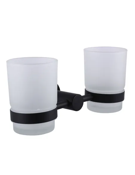 Стакан для ванной комнаты двойной Globus Lux BS8428 нержавеющая сталь - 3