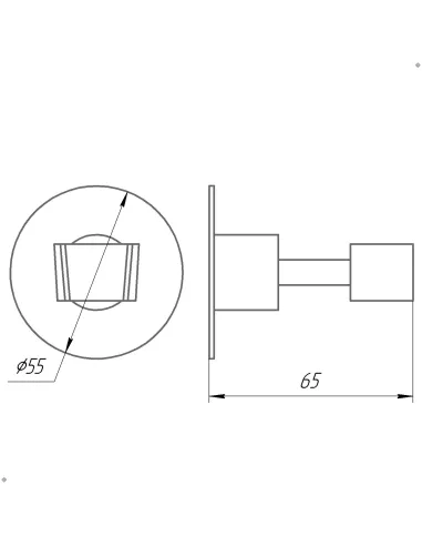 Тримач-кронштейн для душової лійки Globus Lux SS 8025, нержавіюча сталь - 4