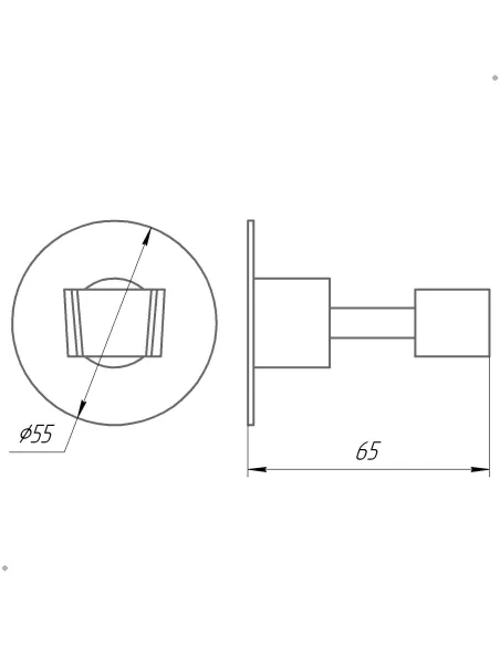 Тримач-кронштейн для душової лійки Globus Lux SS 8025, нержавіюча сталь - 4