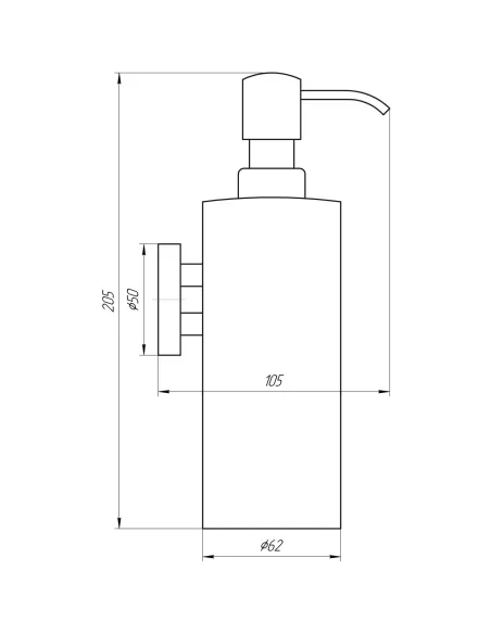 Настенные дозатор жидкого мыла из нержавеющей стали Globus Lux BS 8432 - 4