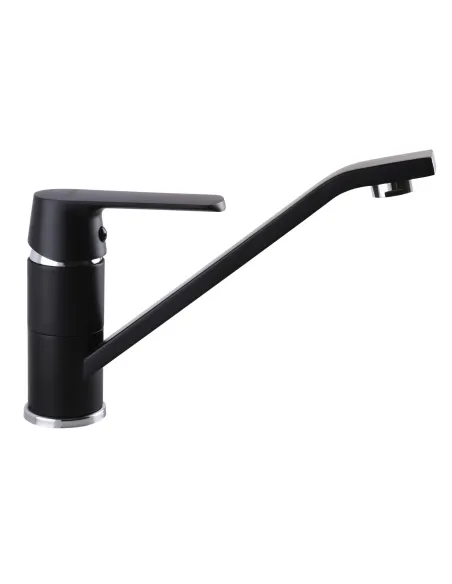 Змішувач для кухні Globus Lux Laguna GLA-0203Q-10-BB, латунь, чорний - 1