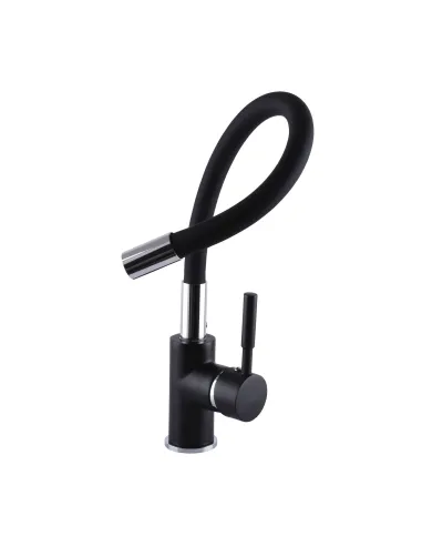 Смеситель для кухни с гибким изливом Globus Lux Lazer GLLR-0203SB-10-BB, черный - 3
