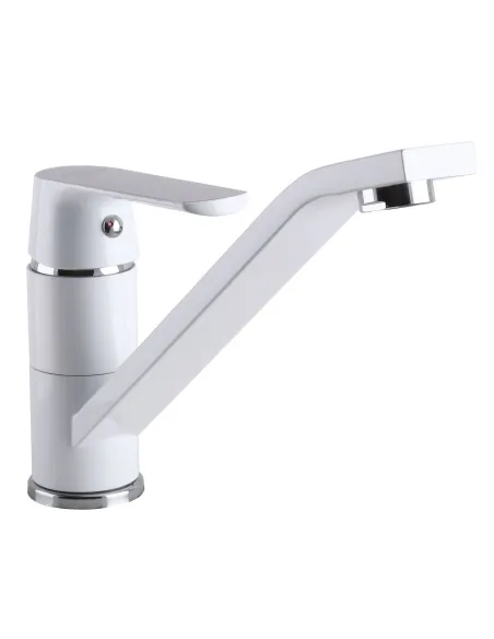 Змішувач для кухні Globus Lux Laguna GLA-0203Q-7-White, латунь, білий - 1