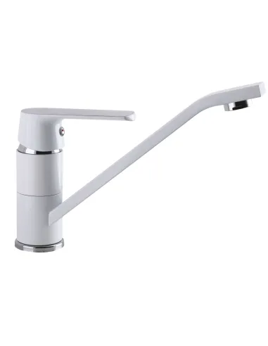 Змішувач для кухні Globus Lux Laguna GLA-0203Q-7-White, латунь, білий - 3