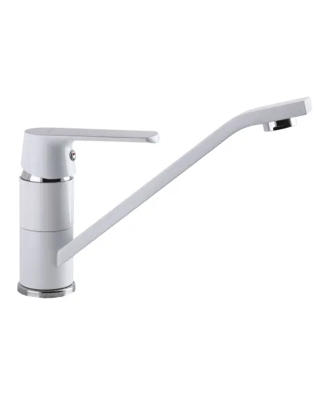 Змішувач для кухні Globus Lux Laguna GLA-0203Q-7-White, латунь, білий - 3