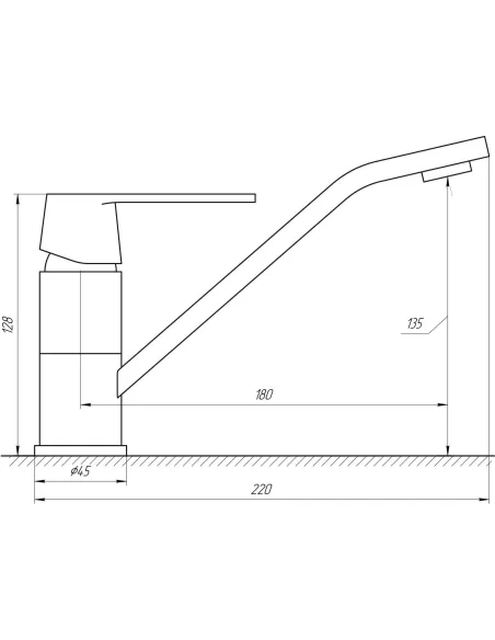 Змішувач для кухні Globus Lux Laguna GLA-0203Q-7-White, латунь, білий - 5