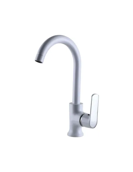 Смеситель для кухни Globus Lux Laguna GLA-0203SL-7-White, латунь, белый - 1