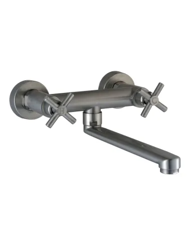 Змішувач для кухні Globus Lux Dukat SD4-104, вентильний, нержавіюча сталь - 2