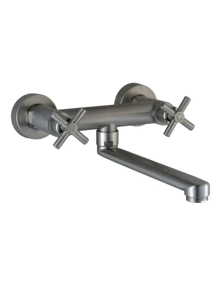 Змішувач для кухні Globus Lux Dukat SD4-104, вентильний, нержавіюча сталь - 2