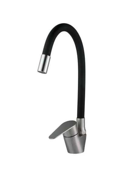 Смеситель для кухни из нержавеющей стали Globus Lux Main SM-203SB гофрированный излив - 2