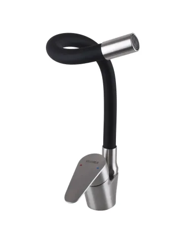 Смеситель для кухни из нержавеющей стали Globus Lux Main SM-203SB гофрированный излив - 5