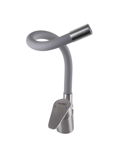 Смеситель для кухни из нержавеющей стали Globus Lux Main SM-203SG, гофрированный излив - 5