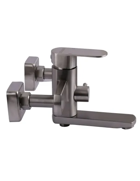 Смеситель для ванны с душем Globus Lux Sorento SQ-102NHR нержавеющая сталь - 4