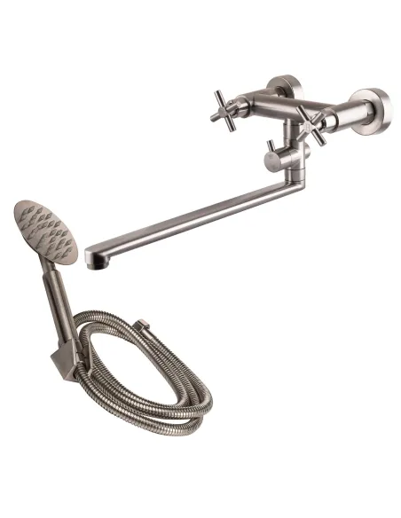 Змішувач для ванни Globus Lux Dukat SD4-108, вентильний, нержавіюча сталь - 5