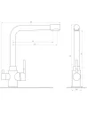 Смесители для кухни с подключением к фильтру Globus Lux Alpen SUS-0888-1 нержавеющая сталь - 4