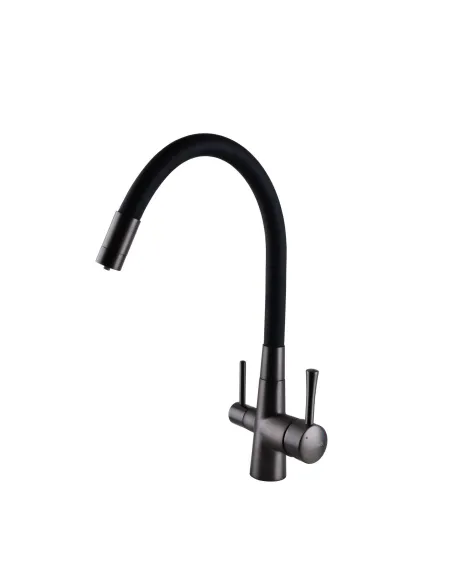 Смесители для кухни с подключением к фильтру Globus Lux Lazer GLLR-0903-11-Graphite гофрированный излив - 3 Смесители для кухни с подключением к фильтру Globus Lux Lazer GLLR-0903-11-Graphite гофрированный излив - 3